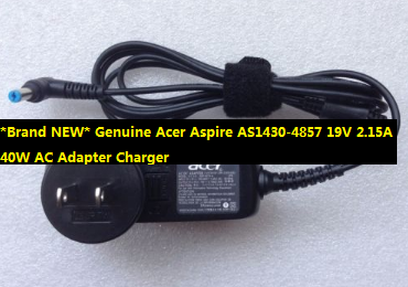 *Brand NEW* Genuine Acer Aspire AS1430-4857 19V 2.15A 40W AC Adapter Charger + plug - Click Image to Close
